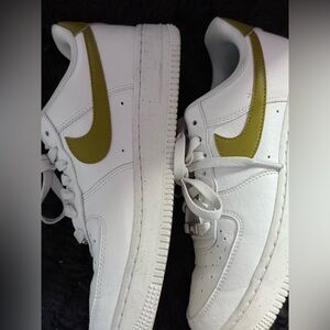 Nike Air Force one Sneakers with Olive Accents